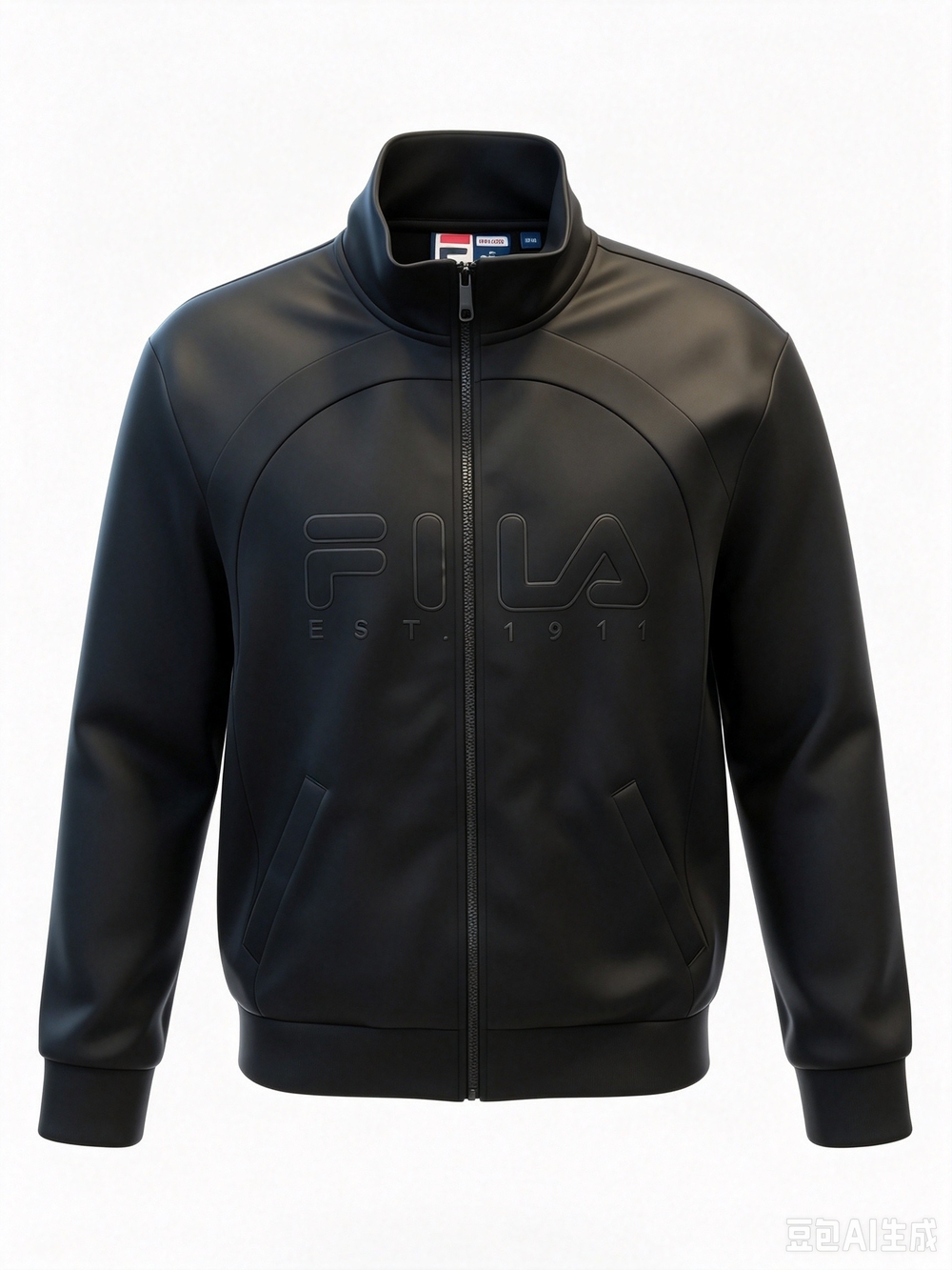 FILA Men's Black Zip-Front Track Jacket